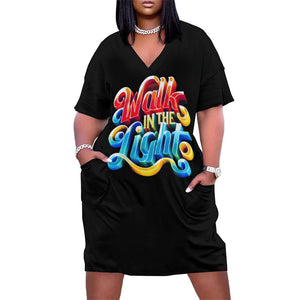 Elevate Your Style with OES Loose Fit Tshirt Dress featuring Pockets