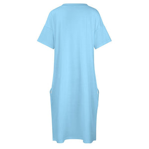 Sigma Beta Xi T-shirt Dress with Pockets Blue