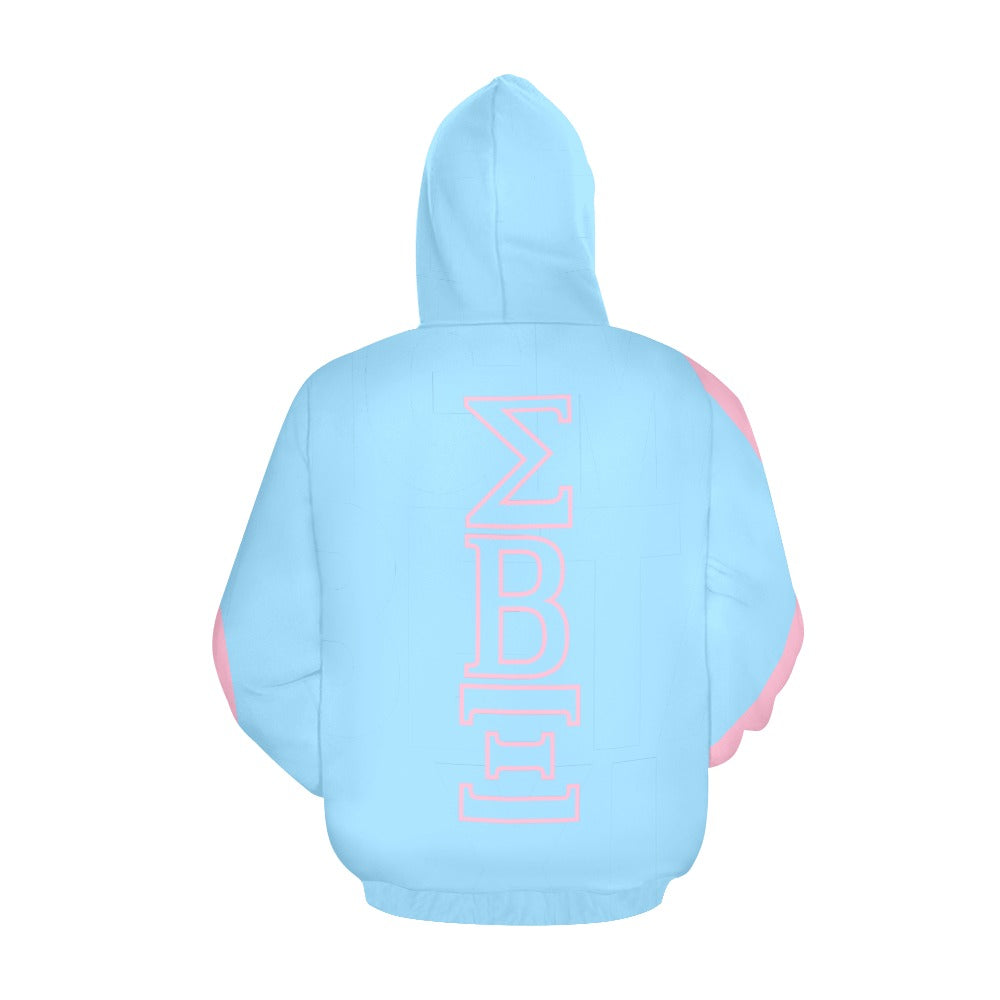 Sigma Beta Xi - Into the Pink & Blue Hoodie (Large Sizes)
