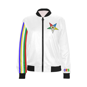 OES LOVE WHITE Bomber Jacket - Strong Girl Tees