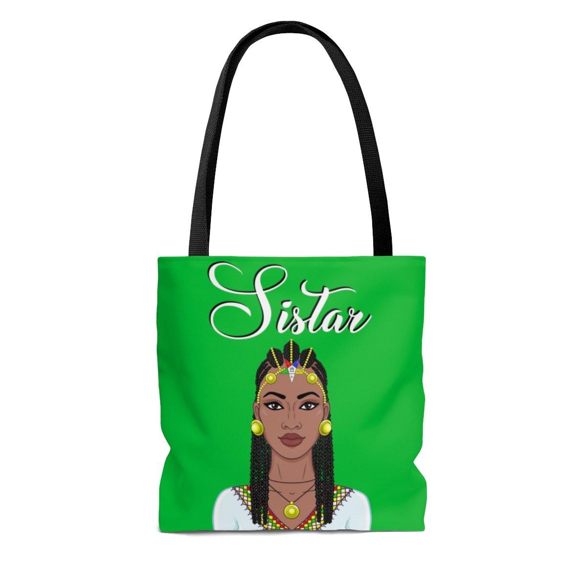 Order of Eastern Star // Eastern Star clothing // OES Sistar Tote Bag - Green - Strong Girl Tees