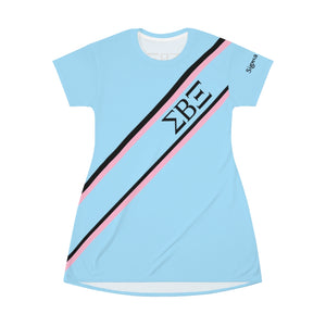 Sigma Beta Xi | Light Striped T-Shirt Dress