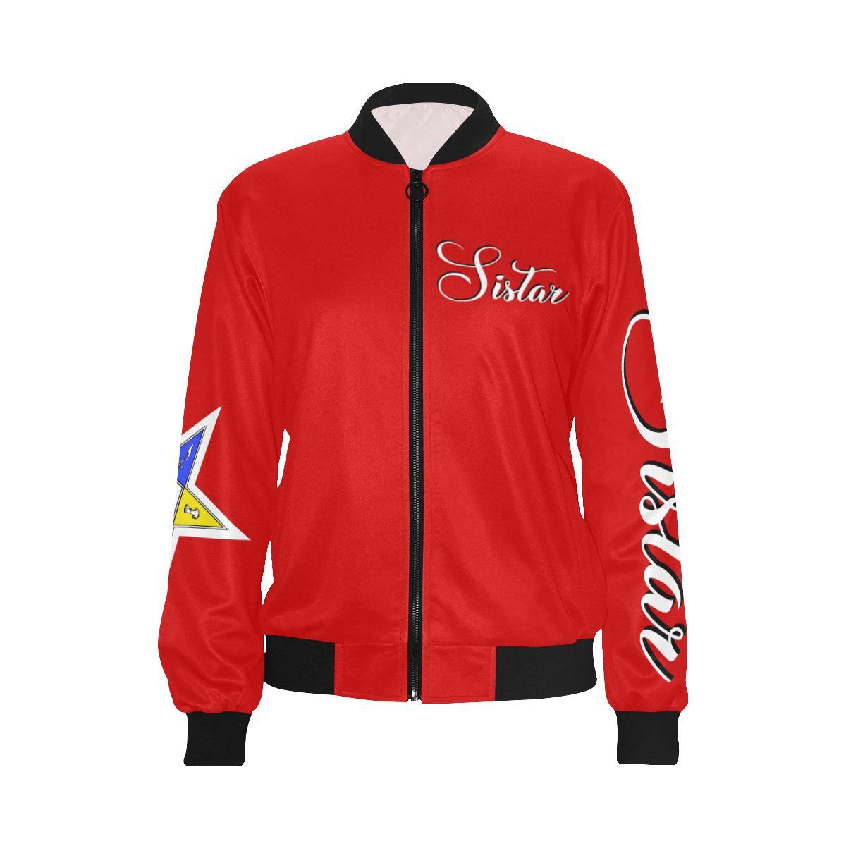 Eastern Star Sistar Red Bomber Jacket - Strong Girl Tees