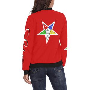 Eastern Star Sistar Red Bomber Jacket - Strong Girl Tees