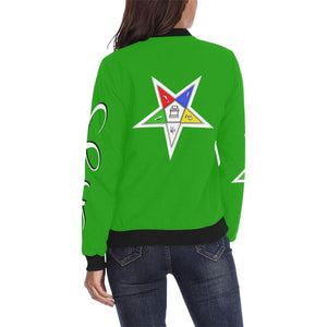 Eastern Star Sistar Green Bomber Jacket - Strong Girl Tees