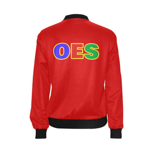 OES LOVE RED Print Bomber Jacket - Strong Girl Tees