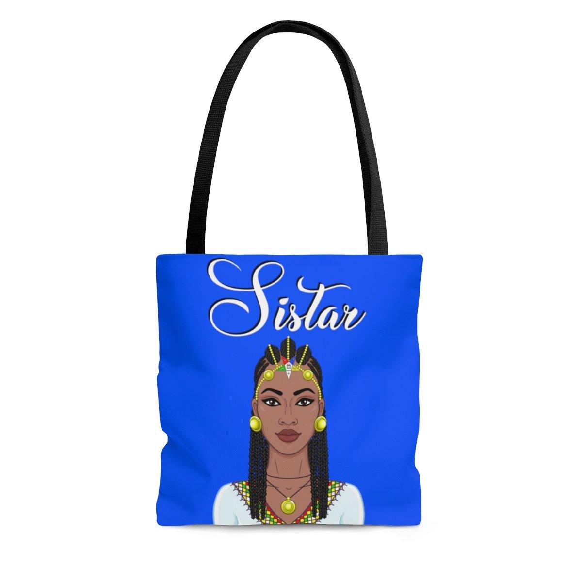 Order of Eastern Star // Eastern Star clothing // OES Sistar Tote Bag - Blue - Strong Girl Tees